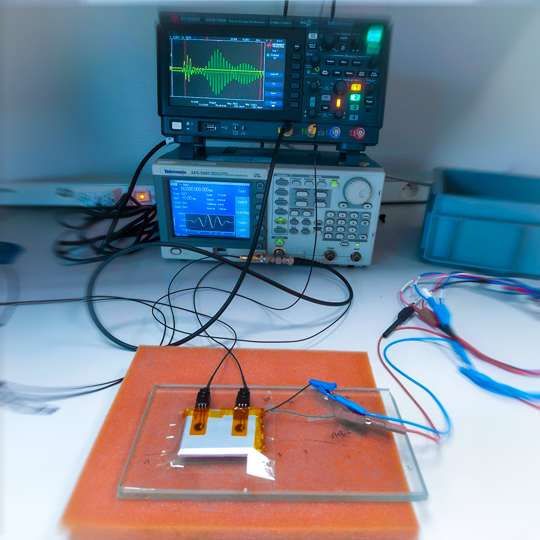 a transcutaneous wireless ultrasound power transmission